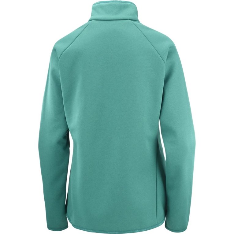 Green Salomon Essential Warm Half Zip Women's Jackets | PH 21938I